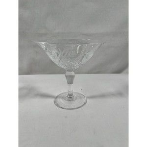 Vintage Royal Brierley Crystal Cabochon Cheese Compote Warsaw Cut Oak #221